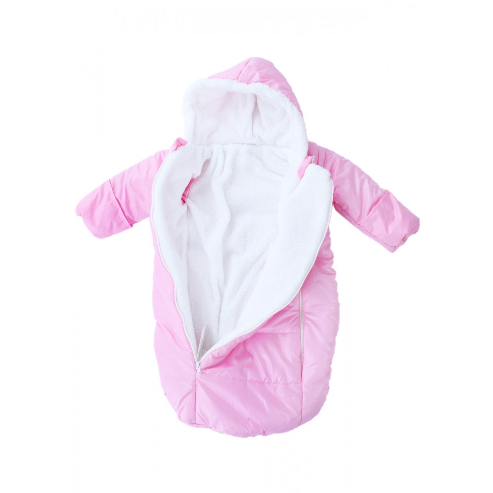 Port bebe imblanit cu exterior impermeabil pentru bebelusi, roz, Recostore®, REC2482