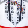 Costum popular pentru baieti, alb-negru cu motive traditionale, 4-5 piese, camasa, brau, vesta, pantaloni, botosi, REC25 - imagine 2