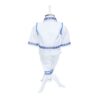 Costum popular, alb-albastru, 4 piese, camasa, vesta, pantaloni, caciula,  pentru baieti, REC1159 - imagine 3