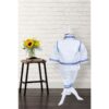 Costum popular, alb-albastru, 4 piese, camasa, vesta, pantaloni, caciula,  pentru baieti, REC1159 - imagine 8