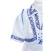 Costum popular, alb-albastru, 4 piese, camasa, vesta, pantaloni, caciula,  pentru baieti, REC1159 - imagine 4