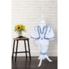 Costum popular, alb-albastru, 4 piese, camasa, vesta, pantaloni, caciula,  pentru baieti, REC1159 - imagine 6