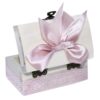 Cutiuta cufar din lemn cu dantela roz pudrat pentru prima suvita a bebelusului, 10x5x5 cm, REC310 - imagine 3