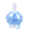 Set complet pentru botez, costum, lumanare si trusou brodat cu mesajul "Cu drag de la nasi", 12 piese, alb-bleu-gri, REC391 - imagine 2
