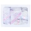 Set complet pentru botez, lumanare si trusou, alb-roz, cu mesaj �Cu mult drag de la nasi� pentru botez, 7 piese, REC346 - imagine 4