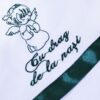 Trusou pentru botez, alb-verde, cu ingeras brodat, 6 piese, sticla mir, sapun, panza mir, fasa, prosop cu capison, prosop preot, REC273 - imagine 2