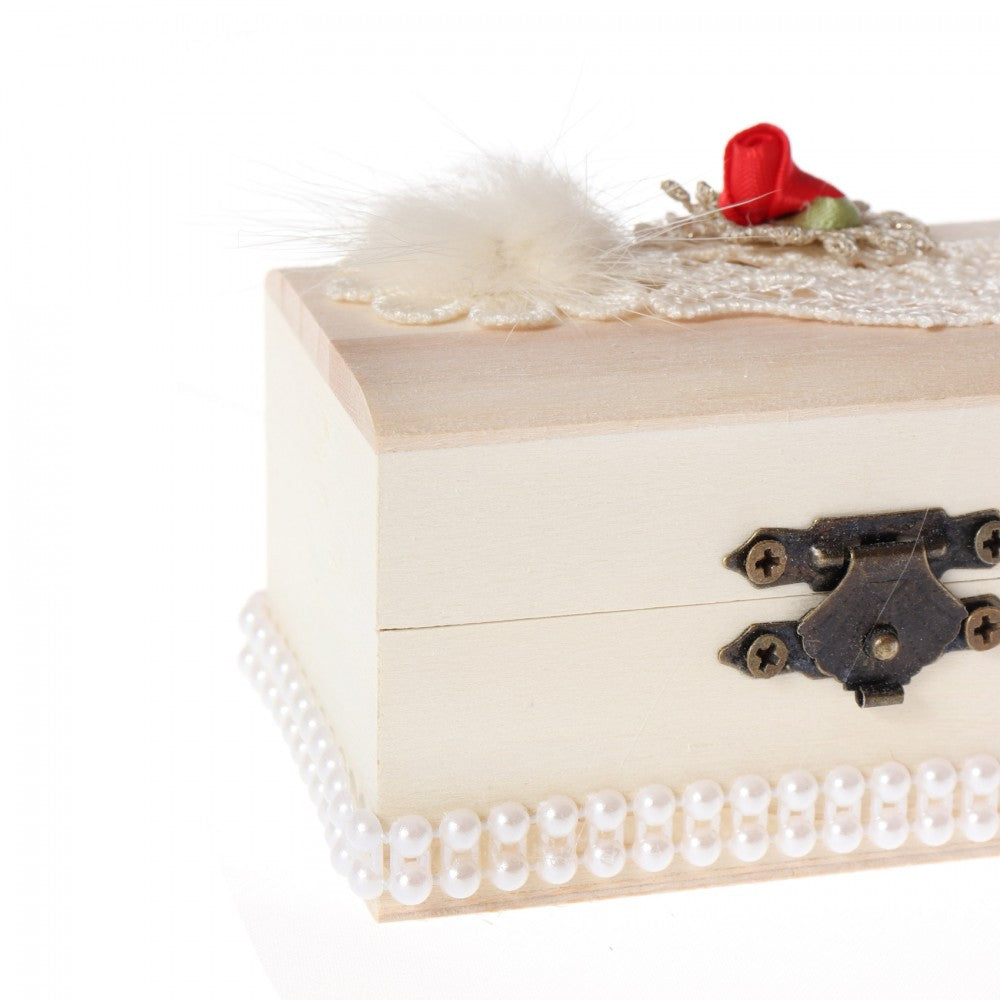 Cutiuta cufar pentru prima suvita, handmade, ivoire, 10x5x5 cm, Recostore, REC1802 - imagine 4