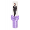Set lumanari pentru nunta, flori artificiale, lila, 2 bucati, Recostore, REC1712 - imagine 4