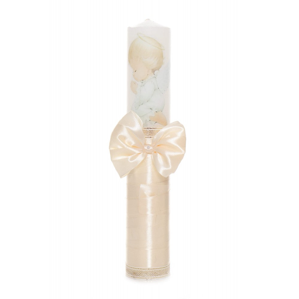 Set trusou si lumanare cu ingeras pentru botez, alb-ivoire, 7 piese, Recostore, REC1747 - imagine 6