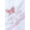 Trusou brodat cu fluturi pentru botez de fete, 7 piese, roz pudrat, Recostore, REC2194 - imagine 2