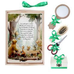 Set tava pentru taiere mot la baieti, model Forest, verde, 6 piese, 35x20 cm, REC1967/194