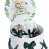 Trusou pentru botez de baieti, Model Safari, verde inchis, 8 piese,  Recostore®, REC2515 - imagine 2