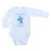 Set pentru prima baita cu nasii, halat, prosop si body, Strumfi, REC2544 - imagine 4