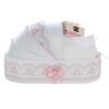 Trusou simplu tip landou pentru botez de fete, roz pudrat, 8 piese, REC5005/29 - imagine 2