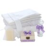 Trusou simplu tip landou pentru botez de fete, lila, 8 piese, REC5005/32 - imagine 3