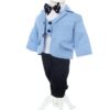 Costum botez baieti, bleu compus din 5 piese, REC2600 - imagine 3