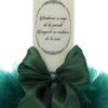 Trusou complet pentru botez de baieti, trusou simplu, lumanare cu "Radacini si aripi de la parinti", costum si pantofiori, verde-verde menta, 15 piese, Recostore®, REC2672 - imagine 7