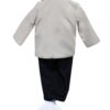 Trusou complet pentru botez de baieti, model cu Ursulet, trusou brodat cu ursulet, lumanare cu ursulet, costum crem si pantofiori, Bleumarin, 14 piese, Recostore®, REC2644 - imagine 3