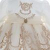 Rochita alb-crem cu benita si botosei pentru botez de fete, Recostore®, REC3037 - imagine 6