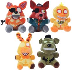 Set 5 jucarii de plus Five Nights at Freddy's, dimensiune 20 cm, REC3031