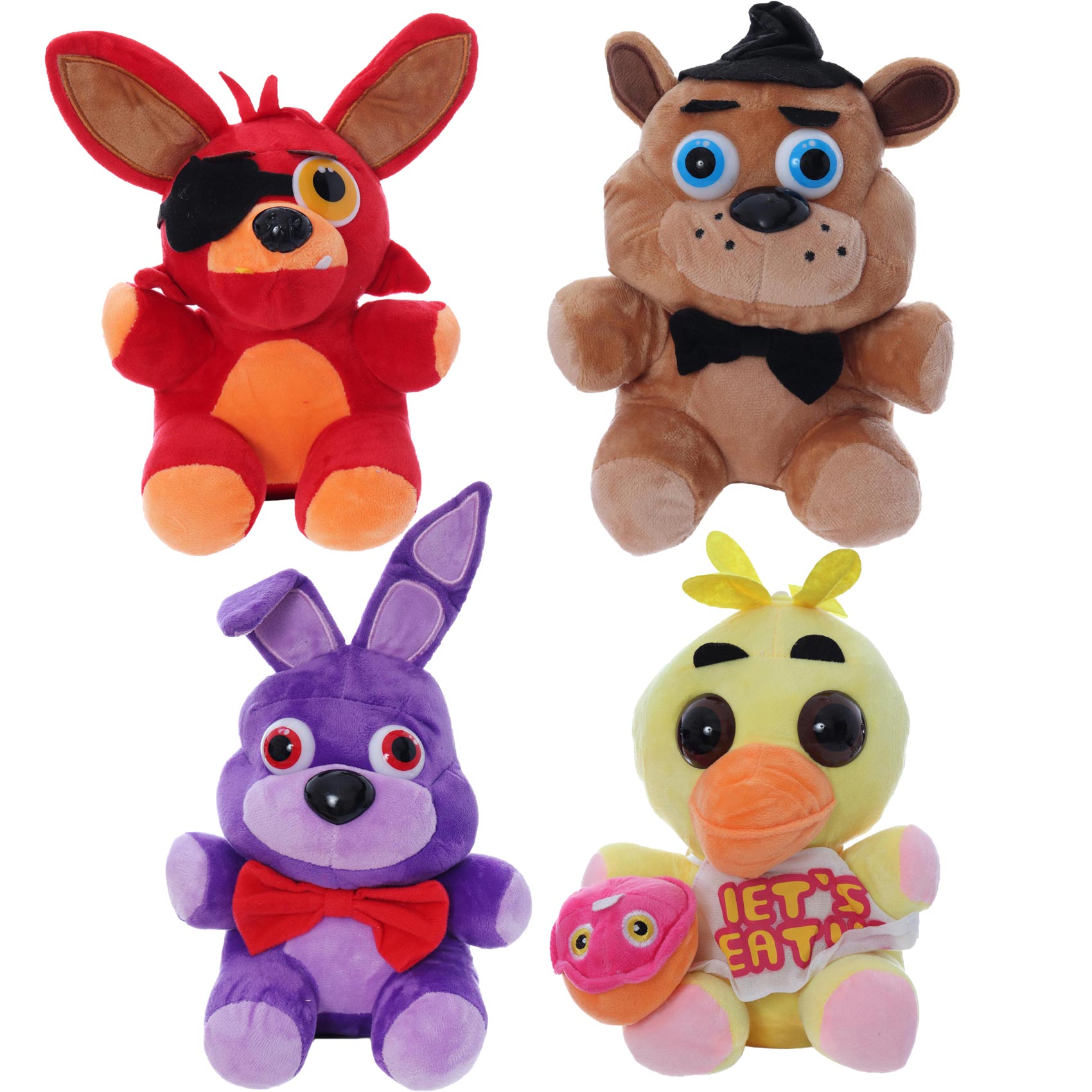 Set 4 jucarii de plus Five Nights at Freddy's, dimensiune 20 cm, REC3032