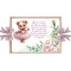 Set tava pentru taiere mot/turta, model cu Ursulet, roz pudrat, 6 piese, 35x20 cm, Recostore®, REC1967/293 - imagine 2