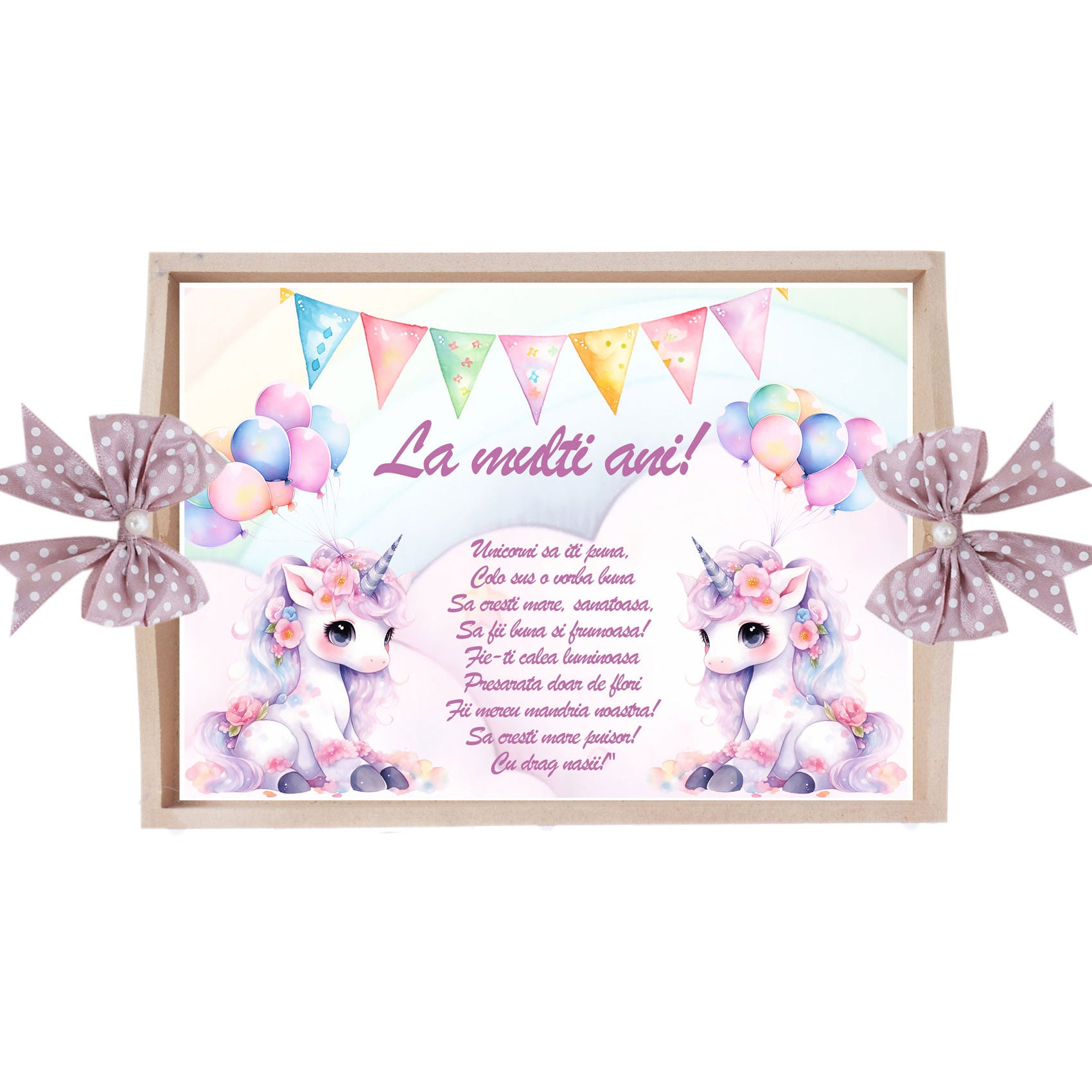 Set tava pentru taiere mot/turta, model Tip Unicorn, roz pudrat, 6 piese, 35x20 cm, Recostore®, REC1967/311 - imagine 2