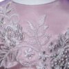 Rochie de culoare roz pudrat din satin si tulle pentru botez, 2 piese, rochita si bentita, REC1173 - imagine 5