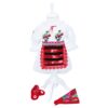 Set complet traditional pentru botez compus din 13 piese, costum popular, lumanare cu tarancuta si trusou brodat cu tarancuta format din 7 piese, REC1599 - imagine 7