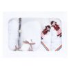 Set complet pentru botez, lumanare cu tarancuta, Costum traditional, trusou brodat cu tarancuta, REC1601