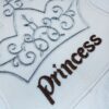 Prosop cu capison si manusa pentru bebelusi, princess, alb, 90x90 cm, REC1639