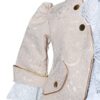 Set complet pentru botez, costum crem de print, lumanare, trusou brodat cu coroana de print, 13 piese, REC1671