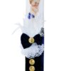 Set complet pentru botez, costum crem de print, lumanare, trusou brodat cu coroana de print, 13 piese, REC1671