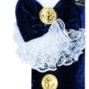 Set complet pentru botez, costum crem de print, lumanare, trusou brodat cu coroana de print, 13 piese, REC1671