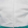Rochie alb-verde menta cu volanase si broderie aplicata pentru botez, 2 piese, rochie si bentita, Recostore, REC1687