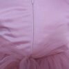 Rochie roz pudrat cu pene pentru botez, 2 piese, rochie si bentita, Recostore, REC1689