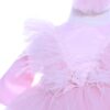 Rochie roz cu pene pentru botez, 2 piese, rochie si bentita, Recostore, REC1691