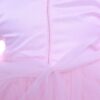 Rochie roz cu pene pentru botez, 2 piese, rochie si bentita, Recostore, REC1691