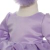 Rochie lila cu volanase pentru botez, 2 piese, rochie si bentita, Recostore, REC1705