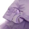 Rochie lila cu volanase pentru botez, 2 piese, rochie si bentita, Recostore, REC1705