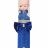 Set trusou si lumanare cu Bebe Boss pentru botez, alb-albastru, 7 piese, Recostore, REC1723