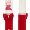 Set trusou si lumanare cu Bebe Boss pentru botez, alb-rosu, 7 piese, Recostore, REC1723