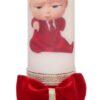 Set trusou si lumanare cu Bebe Boss pentru botez, alb-rosu, 7 piese, Recostore, REC1723