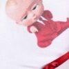 Set trusou si lumanare cu Bebe Boss pentru botez, alb-rosu, 7 piese, Recostore, REC1723