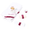 Trusou botez cu ingeras, alb-visiniu, mesaj „De azi sunt crestin” imprimat, 6 piese, Recostore, REC1730