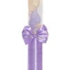 Lumanare lila cu ingeras pentru botez, 40x7 cm, Recostore, REC1741