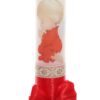 Lumanare rosie cu ingeras pentru botez, 40x7 cm, Recostore, REC1746