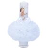 Set trusou complet pentru botez de fete, Lumanare, Trusou, Rochita si pantofiori Recostore, REC1774