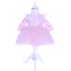 Set trusou complet pentru botez de fete, lumanare, trusou, rochita si pantofi 10 piese, Recostore, REC1786