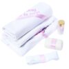Set trusou complet pentru botez de fete, lumanare, trusou, rochita si pantofi 10 piese, Recostore, REC1787